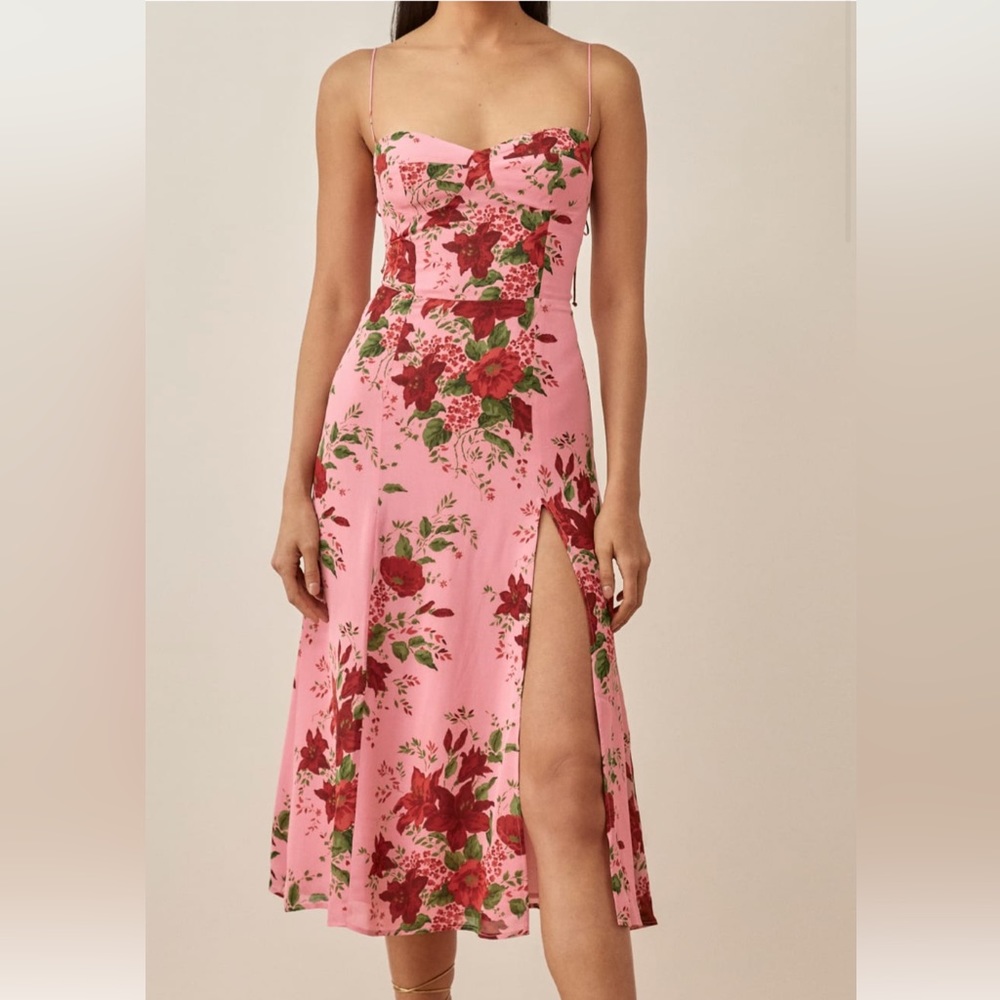 Reformation Pink Flower Dress! 💗🌸🌷